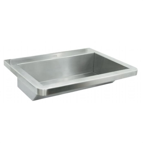 600 Wall Mounted Stainless Washbasin - 1 Tap Hole